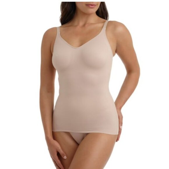 NWT Cupid Women's 36B Beige Firm Control Shaping Camisole Wonderful U Shapewear - Picture 2 of 3